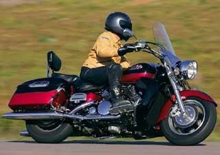 Yamaha Royal Star Tour DeluxeHigh Points Cruise control! Easily removable windshield and backrest Five-year unlimited mileage standard warrantyLow Points Windshield way too tall Limited ground clearance Engine heat on feetFirst Changes Shorter windshield (for all riders not playing for the NBA) Experiment with fork and shock air pressure to firm up ride